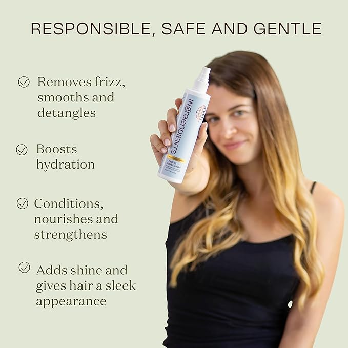 Detangler and Leave In Conditioner made with Organic ingredients - Sulfate-Free, Color-Safe, Silicone-Free, Cruelty-Free, Gluten Free (9.6 FL OZ)-VivaGrace Women