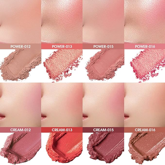 8 Colors Blush Palette, Matte Light Luxury Blush Powder Bright Shimmer Face Blush, Contour and Highlight Blush Palette, Professional Facial Beauty Cosmetic Makeup Blush-VivaGrace Women