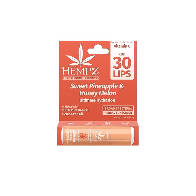 Sweet Pineapple & Honey Melon Herbal Lip Sunscreen .15 oz. SPF 30-VivaGrace Women