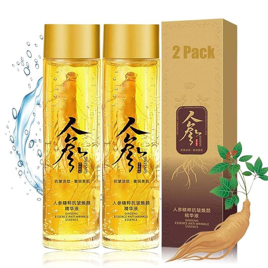 Ginseng Extract Liquid, Ginseng Extract Anti-Wrinkle Original Serum Oil, Korean Red Ginseng Essence for Anti Aging, Moisturizer, Fighting Collagen Loss, Reduces Wrinkles, Improves Sagging (2)-VivaGrace Women
