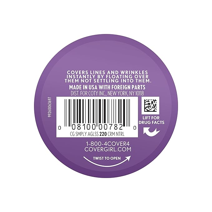 Covergirl + Olay Simply Ageless 3-in-1 Liquid Foundation, Creamy Natural & & Olay Simply Ageless Instant Wrinkle-Defying Foundation, Creamy Natural 0.44 Fl Oz-VivaGrace Women