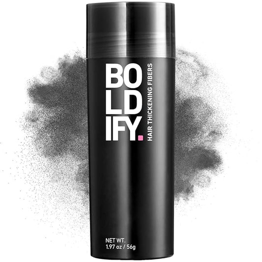 BOLDIFY Hair Fibers (56g) - Fill In Thinning and Fine Hair for an Instantly Fuller, Thicker Look - 14 Shades for Women & Men - Dark Gray-VivaGrace Women