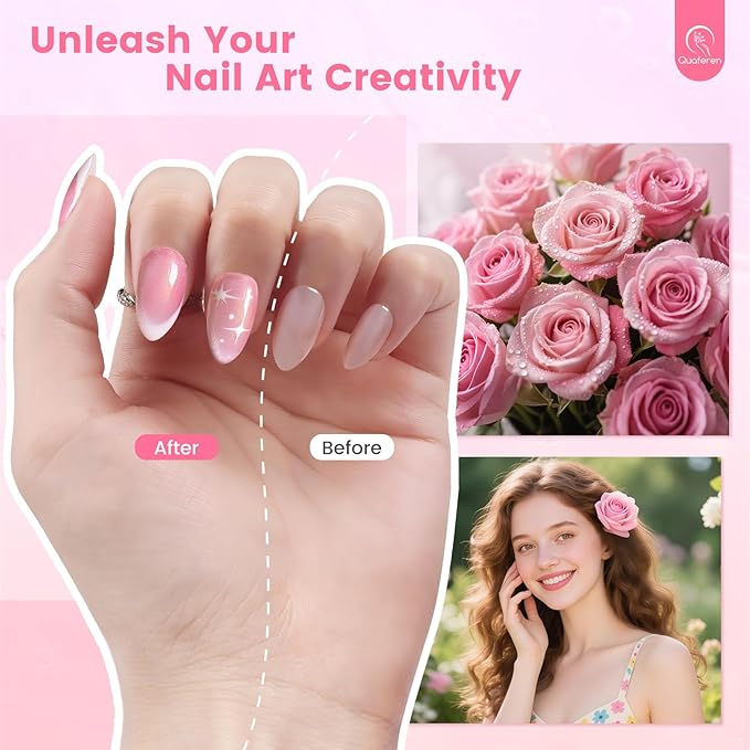 Quaferen Nail Brushes for Nail Art 39PCS Nail Brush Tools Set with Nail Stand Holder 2-in-1 Nail Art Palette Professional Acrylic Nail Brushes Kit for Beginners Home Salon-VivaGrace Women