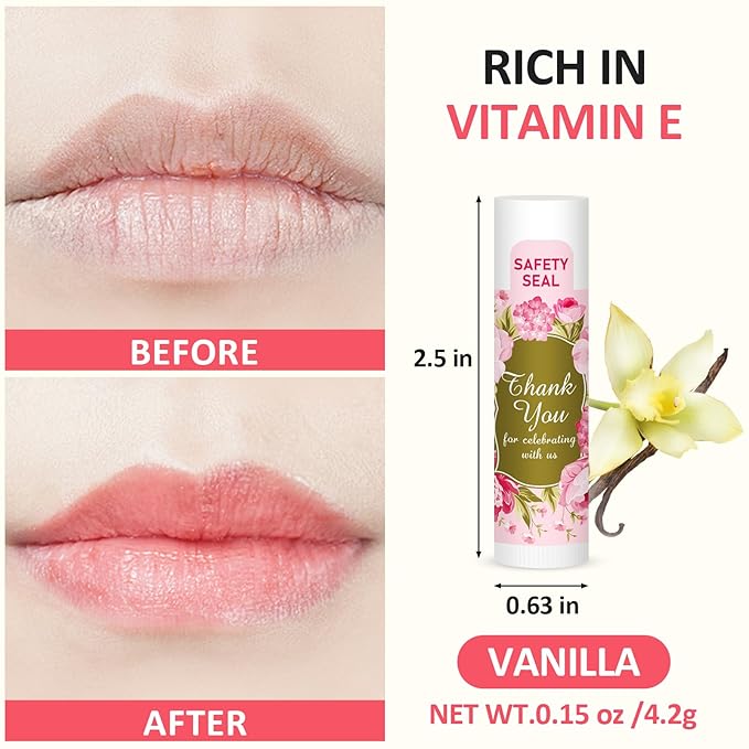 DMSKY Lip Balm Bulk 60 Pcs, Bridal Shower Gifts for Guests,Thank You Gifts for Coworkers Women Men, Bridal Wedding Favors for Guests-VivaGrace Women