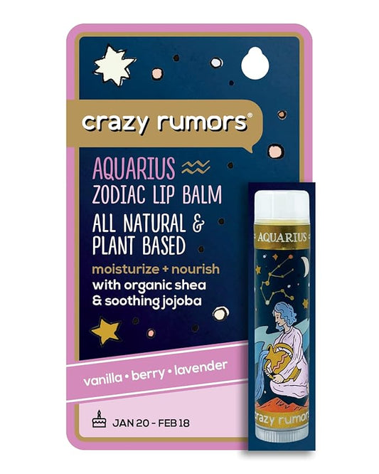 Crazy Rumors Lip balm Aquarius Zodiac-VivaGrace Women
