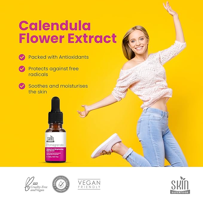 Pomegranate Superfood Brightening Oily Eye Serum 100% Natural and Vegan 0.53 Fl Oz (15ml)-VivaGrace Women
