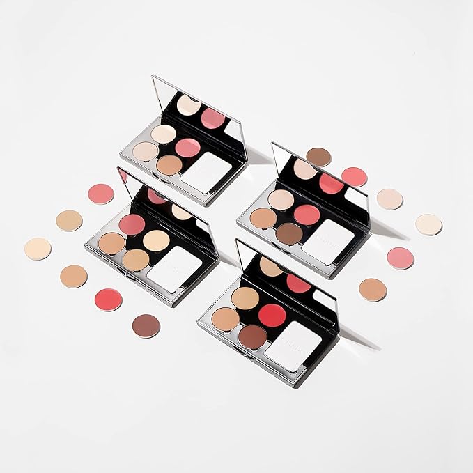 Monts & Merveilles Face Palette – Cream | Bronzer, Concealer, Contour, Blush, Setting Powder | Long Lasting | Face and Cheek Sculpting Palette | Refillable | Cruelty Free (Light to Medium Skin)-VivaGrace Women