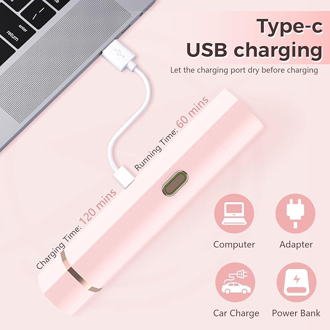 Bikini Trimmer for Women, 2 in 1 Electric Razors for Women, IPX7 Waterproof, USB Rechargeable Wet and Dry Shaver, Suitable for Hair Removal All Over The Body-VivaGrace Women