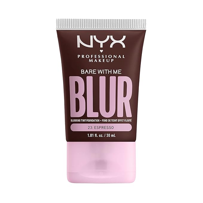 NYX PROFESSIONAL MAKEUP Bare With Me Blur Skin Tint Foundation Make Up with Matcha, Glycerin & Niacinamide - Espresso-VivaGrace Women