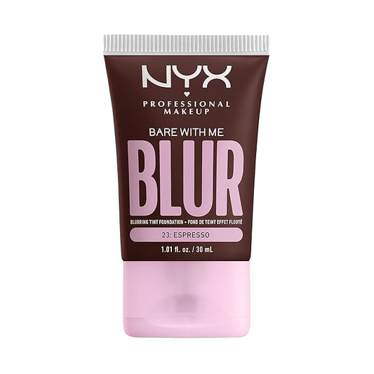 NYX PROFESSIONAL MAKEUP Bare With Me Blur Skin Tint Foundation Make Up with Matcha, Glycerin & Niacinamide - Espresso-VivaGrace Women