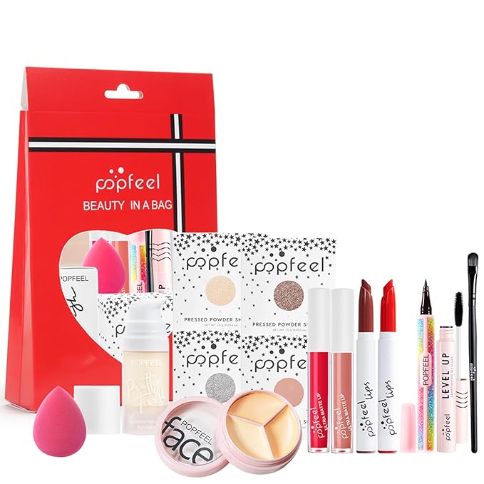 All in One Makeup Kit, Full Starter Essential Makeup Kit for Women Beginners Includes Foundation Concealer Lipgloss Mascara Eyeliner Pencil Powder Shadow Set-VivaGrace Women