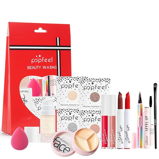All in One Makeup Kit, Full Starter Essential Makeup Kit for Women Beginners Includes Foundation Concealer Lipgloss Mascara Eyeliner Pencil Powder Shadow Set-VivaGrace Women