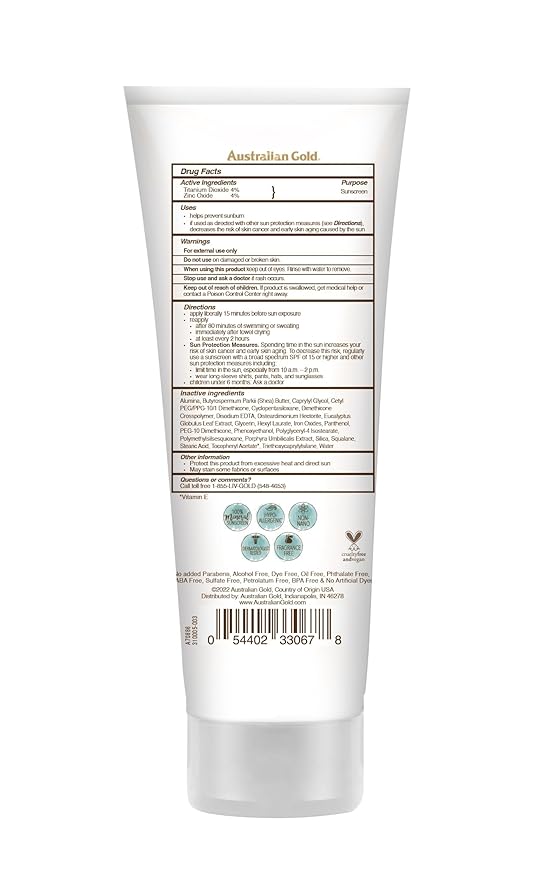 Australian Gold Botanical SPF 50 Tinted Mineral Sunscreen for Face, Non-Chemical BB Cream, Water-Resistant, Matte Finish, For Sensitive Facial Skin, Medium to Tan Skin Tones, 3 FL Oz-VivaGrace Women