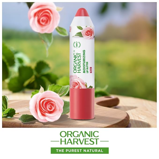 Moisturizing Lip Butter: Rose | Tinted Lip Butter for Women, Men & Kids | Best Organic Lip Balm | 100% American Certified Organic | 4gm-VivaGrace Women