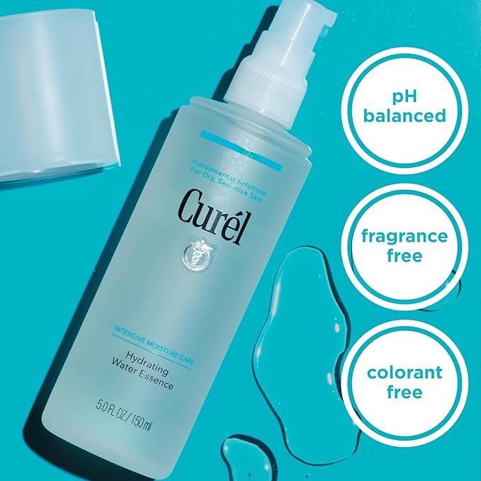 Curel Japanese Skin Care Hydrating Water Essence Toner, Water Based Face Moisturizer for Dry Skin, Serum for Face, 5 Oz-VivaGrace Women