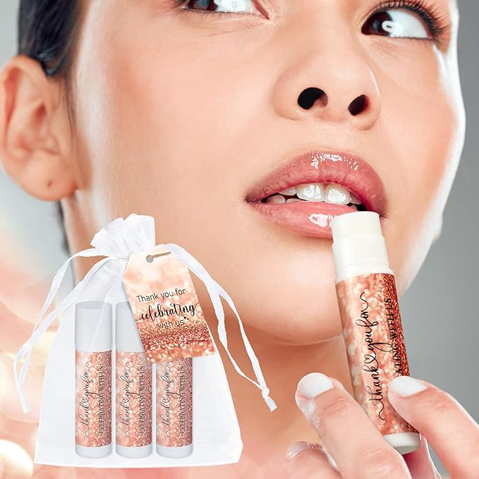 Dunzy 50 Pack Bridal Shower Favors Gifts Bulk Lip Balms Wedding Bachelorette Favors Baby Shower Favors Prizes Souvenirs Thank You Appreciation Gifts for Guests Women Men Coworker Staff-VivaGrace Women