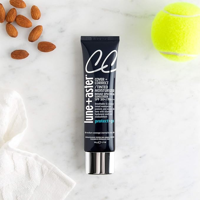 Lune+Aster CC Cream Broad Spectrum SPF 50+/PA+++- Porcelain- Medium coverage CC Cream with SPF 50 creates a dewy glow-VivaGrace Women