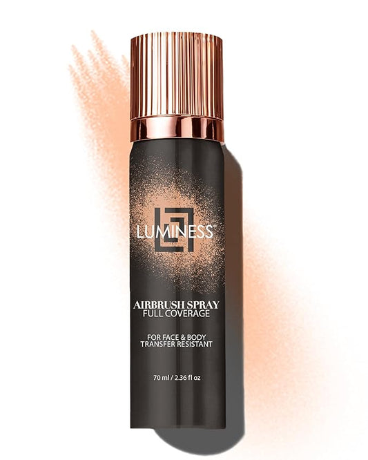 LUMINESS Spray Airbrush Foundation Makeup, Fair Shade 020 - Lightweight, Full Coverage Foundation for Face, Neck, & Body - Concealer for Seamless Blending, Natural-Looking Finish, 2.36 fl oz-VivaGrace Women
