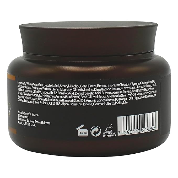 Gold Series Treatment Mask – Deep Hydrating Argan Oil Hair Mask for Dry, Damaged, Color Treated and Curly Hair Enriched with Keratin – Sulfate Free Natural Hair Repair Treatment, 8.45oz-VivaGrace Women