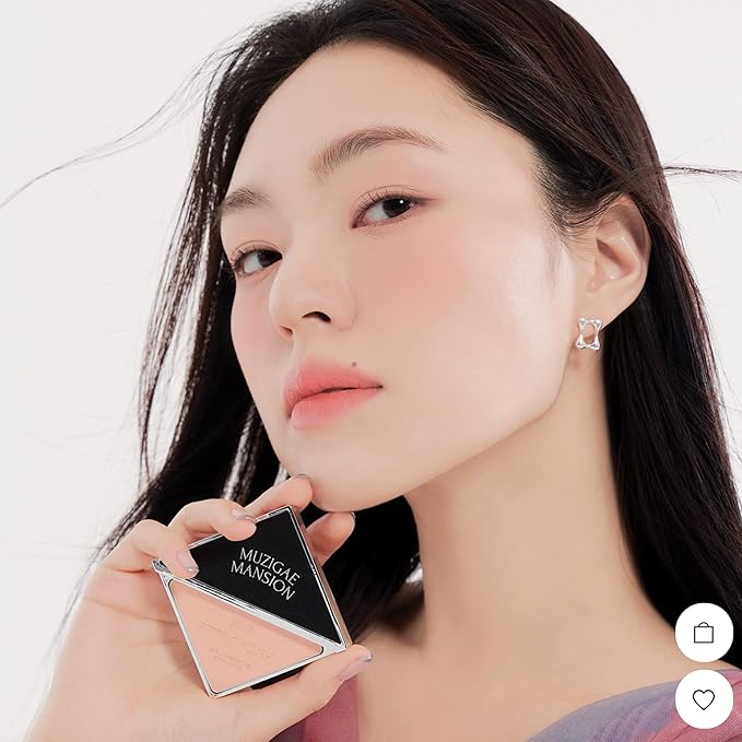MUZIGAE MANSION FITTING BLUSH Vegan Powder Lightweight, Smooth, Blendable, Face Enhancing Makeup Color (Vibe)-VivaGrace Women
