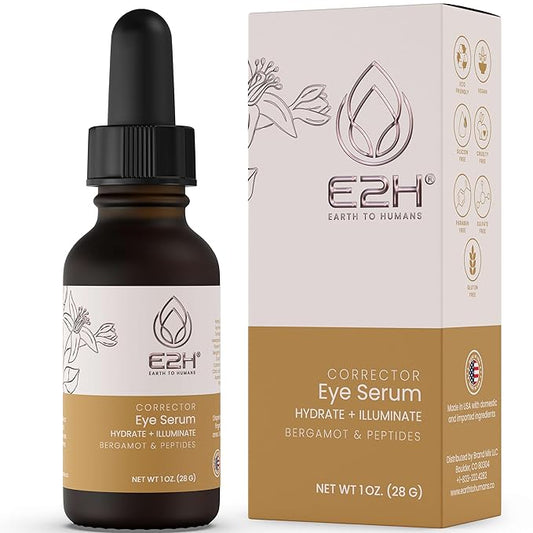 E2H Corrector Eye Serum with Bergamot and Peptides | Minimizes Creases & Dark Circles | Hydrates & Smoothens | Dramatic Results-VivaGrace Women