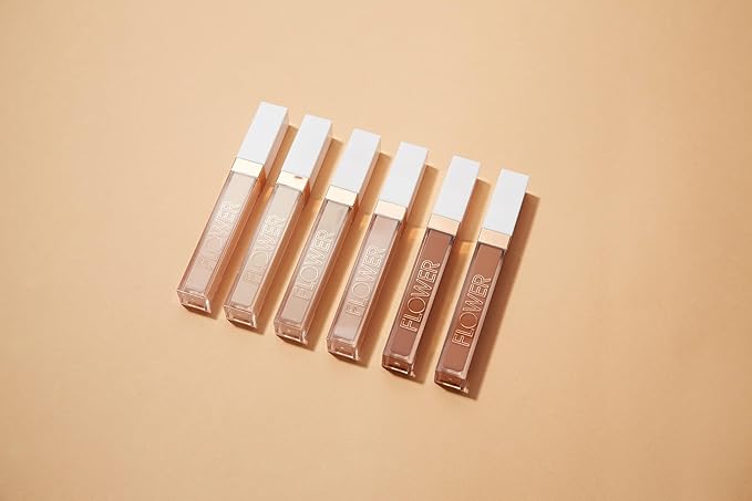 FLOWER BEAUTY By Drew Barrymore Light Illusion Full Coverage Concealer - Diffuse Dark Under Eye Circles + Blurs Blemishes - Weightless Formula + Crease Proof Makeup (Mocha)-VivaGrace Women
