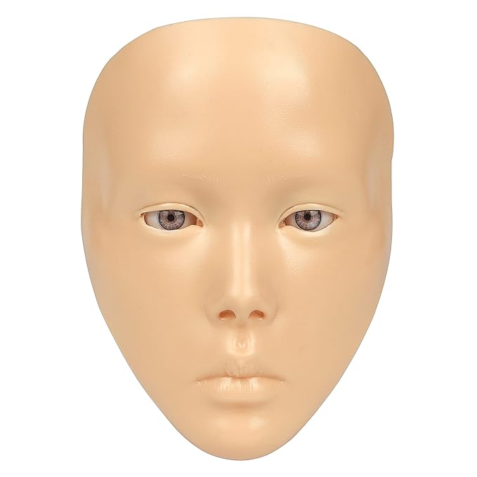 Makeup Practice Mannequin Face, 5d Reusable Silicone Makeup Practice Board Full Face with Makeup Brushes Sponge Set and Eyeshadow Board Makeup Kit for Makeup Artist, Girl's Gift Or Professionals-VivaGrace Women