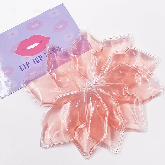 Lip Ice Pack for Cosmetic (10 PCS)，Ice Pack After lip ice treatment, reusable ice pack lip shape ice pack to relieve pain and relax lips, anti-aging lip care ice pack to reduce lip swelling-VivaGrace Women