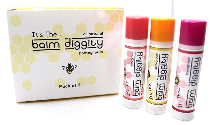 It's The Balm Diggity Beeswax All Natural, Moisturizing, And Nourishing Lip Balm, Made With Only 5 Ingredients, 1 tube, 0.15 ounces (3-PACK)-VivaGrace Women