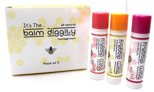 It's The Balm Diggity Beeswax All Natural, Moisturizing, And Nourishing Lip Balm, Made With Only 5 Ingredients, 1 tube, 0.15 ounces (3-PACK)-VivaGrace Women