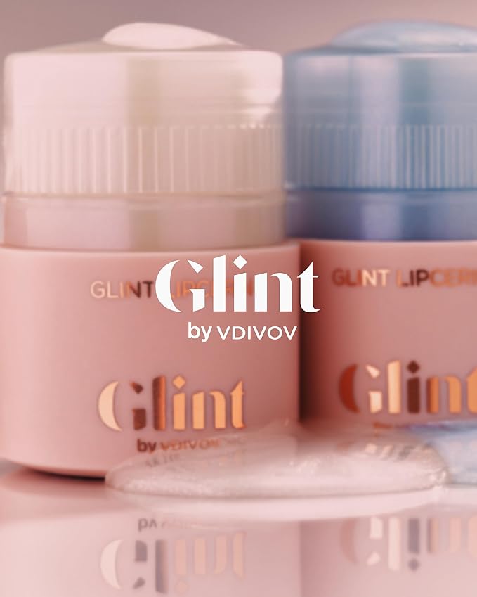 Glint Lipcerin (Icy Blue, 0.5fl oz) - Long Lasting Hydrating lip gloss with Shea Butter for a Natural Looking, Korean Skin care Ideal for Chapped, Dry, Cracked, or Damaged Lips-VivaGrace Women