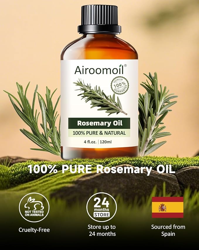 Pure Rosemary Essential Oil Hair Natural Aromatherapy Skin & Body Care Candle Making Home Fragrance Diffuser Oil 4 Fl Oz-VivaGrace Women