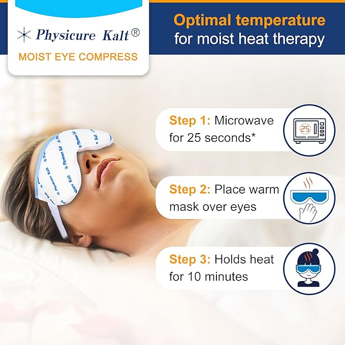 Heated Eye Mask | Moist Heat Eye Compress Relief for Dry Eyes, Imitated Eyes, Pink Eyes | Microwave Activated Dry Eye Therapy Mask-VivaGrace Women