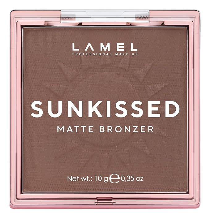 LAMEL Sunkissed Matte Bronzer Face Powder - Non-Shimmer, Long Lasting, Non-Greasy Bronzing Organic Makeup Formula - Matte Finish - Natural Tan Skin - N. 402-0.35oz.-VivaGrace Women