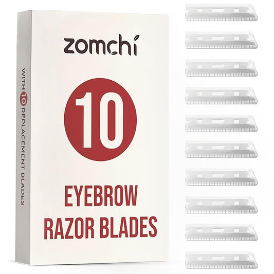 ZOMCHI Precision Eyebrow Razor Blades - Set of 10 Replacement Blades-VivaGrace Women