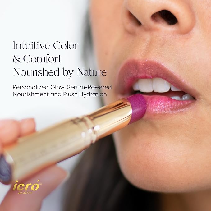 ieró Beauty Moonkissed Luminous PH Tinted Lip Balm w/Shea Butter & Vitamin E, Lip Care Moisturizer, Lip Plumper for Soft & Supple Lips, Paraben Free, Vegan, Sheer Berry w/Blue-Violet Shimmer-VivaGrace Women
