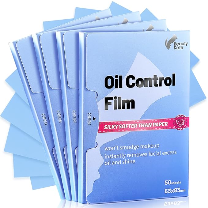 Great Absorbent Oil Blotting Sheets for Face - 10% Larger Oil Control Film 4pk/200 Makeup Friendly Blotting Paper for Oily Skin, High-Performance, Tear-proof Oil Absorbing Tissues-VivaGrace Women
