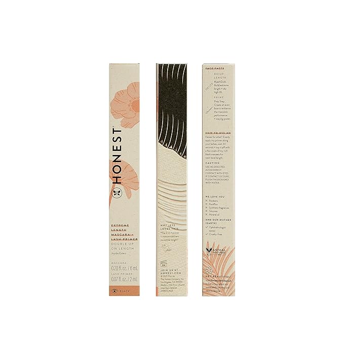 Honest Beauty 2-in-1 Extreme Length Mascara + Lash Primer 3-Pack | EWG Verified + Cruelty Free | 0.27 fl oz each (pack of 3)-VivaGrace Women