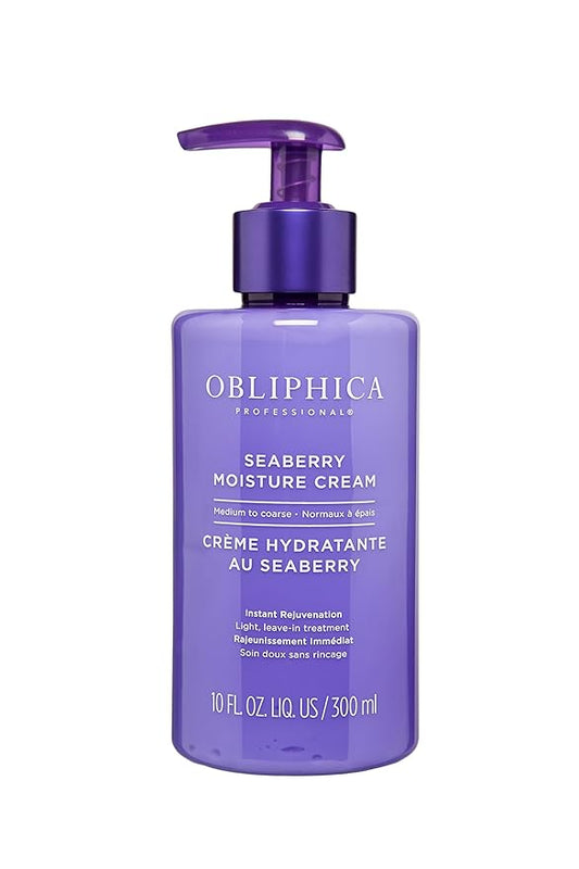Obliphica Seaberry Leave In Moisture and Styling Cream for Women - Anti-Frizz Control, Normal Hair Products, Damaged Repaired Hair - Hair Mask & Treatment for Protecting Hair & Scalp - 10 Fl Oz-VivaGrace Women