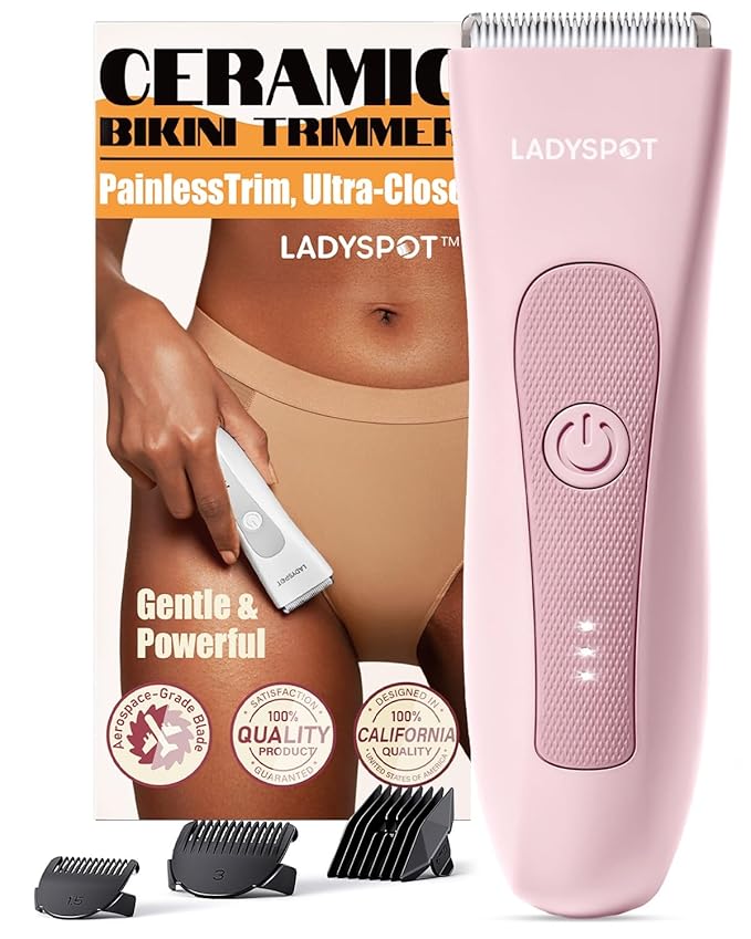 LADYSPOT™ Hair Finishing Trimmers, with 3 Guard and Replaceable Ceramic Blade Heads, LADYSPOT™ Hair Shaver Kit Sets (Women-Pink-Version)-VivaGrace Women