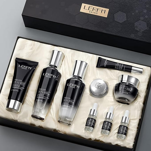 woolly Skincare sets COPPER TRIPEPTIDE-1 Day and night beautyessence 9-Pcs set box care process contains moisturize and nourishmake the skin soft and smooth-VivaGrace Women