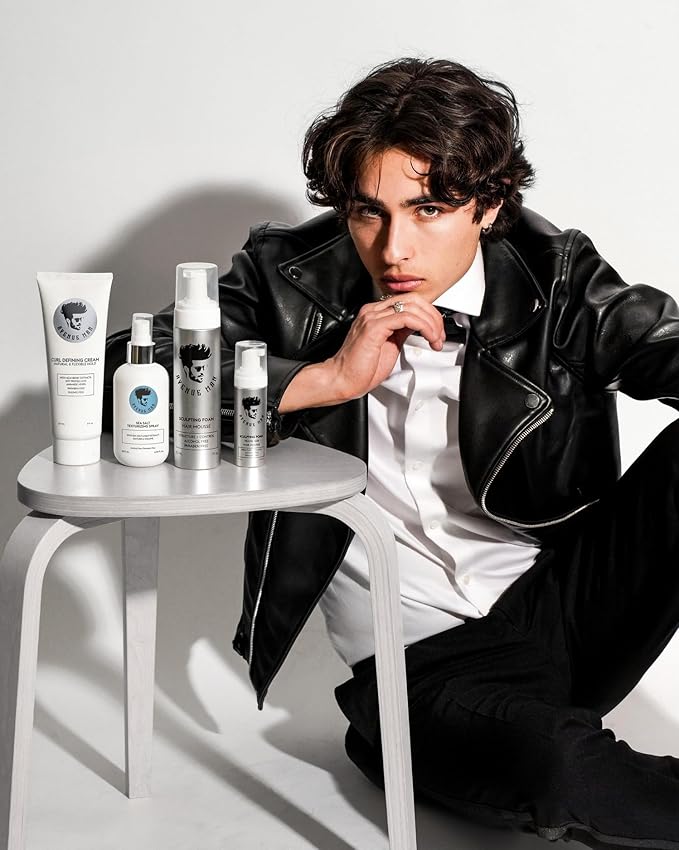 Avenue Man Volumizing Sea Salt Spray for Men - Lightweight Sea Salt Hair Spray for Men - Paraben & Sulfate-Free - Mens Hairspray for Fine & Normal Hair with Kelp, Papaya, Brown Seaweed - 6.76 oz-VivaGrace Women