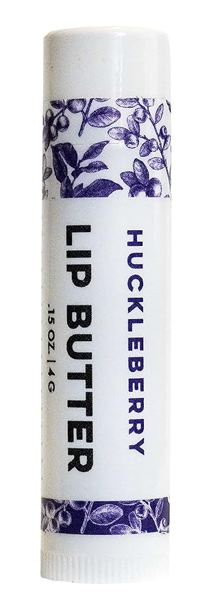 Huckleberry Lip Butter - Organic Cold-Pressed Oils & Beeswax to Soothe & Protect - Lip Balm Handmade in USA by DAYSPA Body Basics-VivaGrace Women