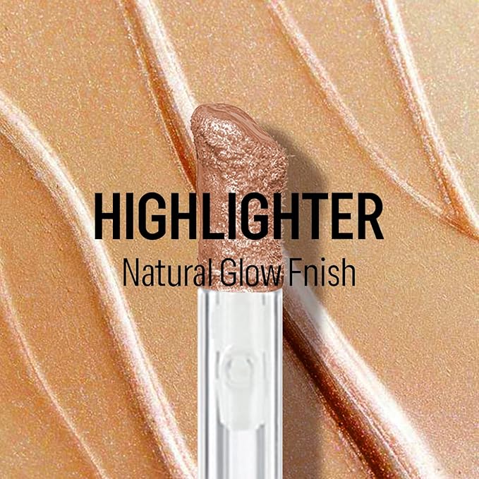 KYDA Liquid Highlighter, High Glossy Face Illuminator, Radiant Glow Liquid Filter, Silky Creamy Face Enhancing Makeup, Buildable Formula-Candlelight-VivaGrace Women