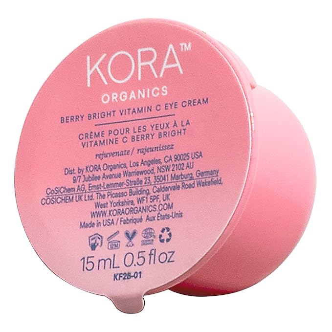 KORA Organics Berry Bright Firming Vitamin C Eye Cream Refill Pod | Hydrate & Strengthen | Certified Organic | Cruelty Free | 0.50 fl oz-VivaGrace Women