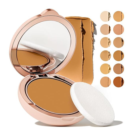 Toty by Sofia Vergara - Ilumina CC Creamy Compact SPF 50+ Mineral Broad Spectrum Sunscreen for Face - Tinted Blurring Balm SPF- Matte, Light Coverage - Water & Sweat Resistant - All Skin Types - 4W