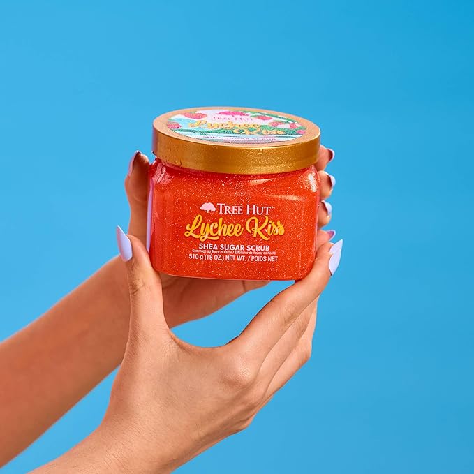 Tree Hut Lychee Kiss Shea Sugar Scrub | Exfoliating Body Scrub Removes Dead, Dry Skin for a Soft & Hydrated Feel | Nourishing Essential Body Care | 18 fl oz.-VivaGrace Women