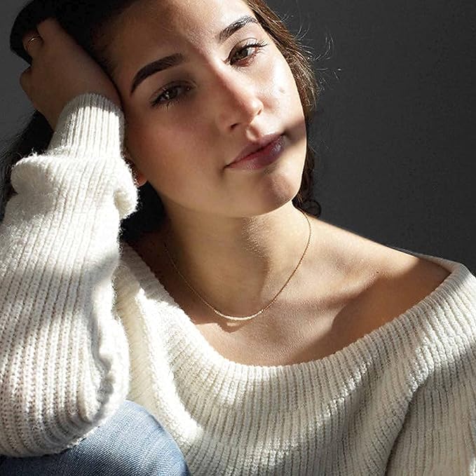 Boho Pearl Pendant Necklace Gold Pearl Bar Choker Necklace Bridal Pearl Chain Necklace Wedding Necklace Jewelry for Women and Teen Girls-VivaGrace Women