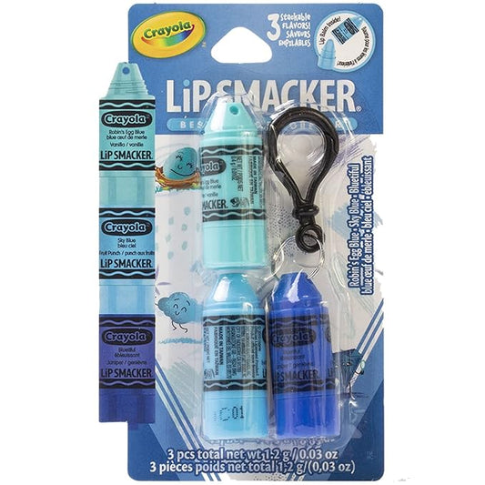 Lip Smacker Crayola Crayon Stackable Flavored Clear Lip Balm, Blue-VivaGrace Women
