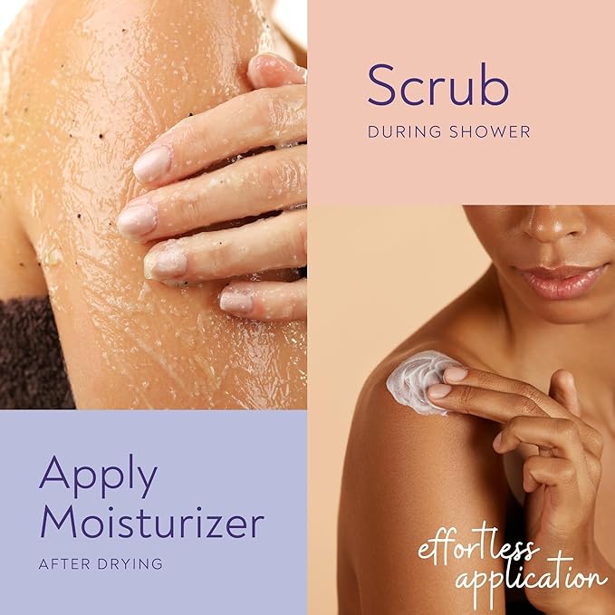 KP Bump Eraser Body Scrub & Keratosis Pilaris Lotion Bundle Set – Strawberry Legs Treatment for Women - Exfoliates & Deeply Hydrates for Smoother Healthy-Looking Skin-VivaGrace Women